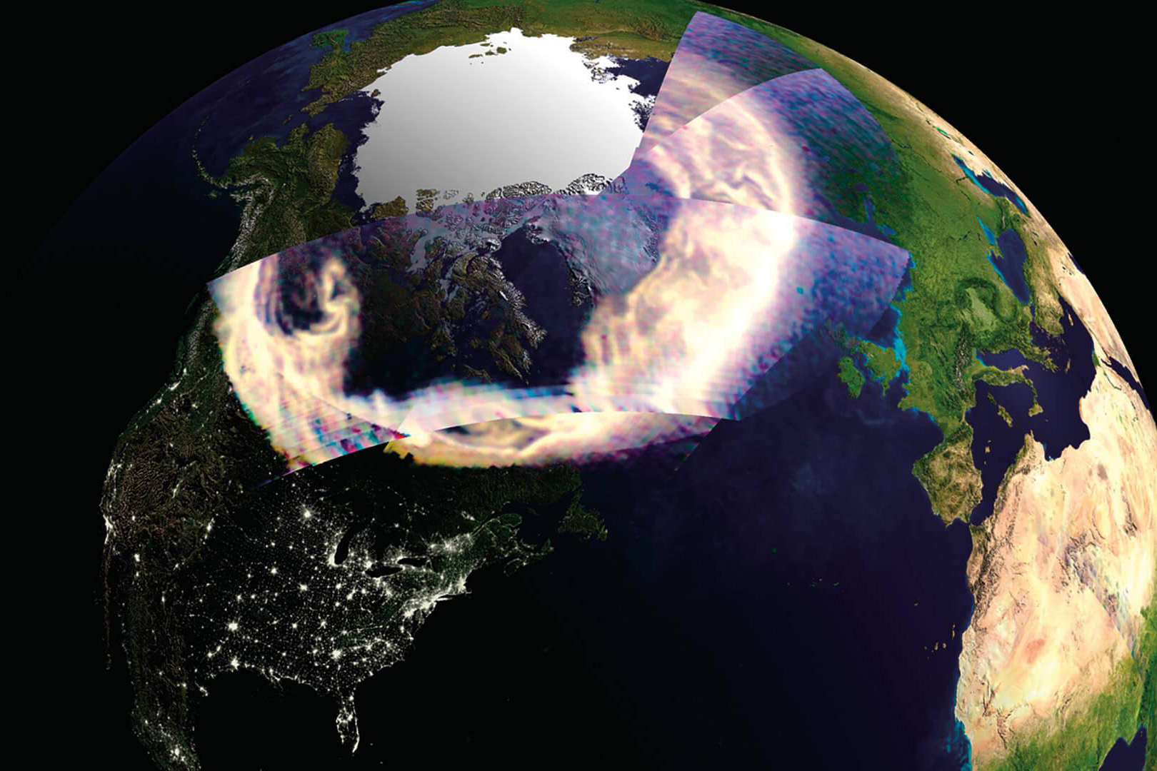 Visualization of earth's atmosphere through the GUVI