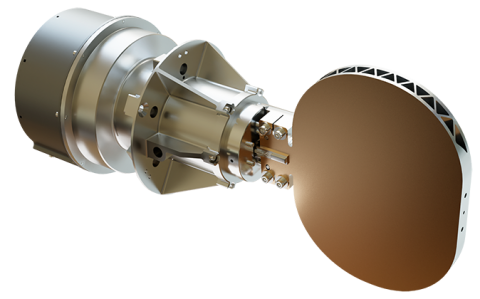 A detailed, 3D reconstruction of the scanner component of the Europa Clipper Mapping Imaging Spectrometer for Europa (MISE) instrument.