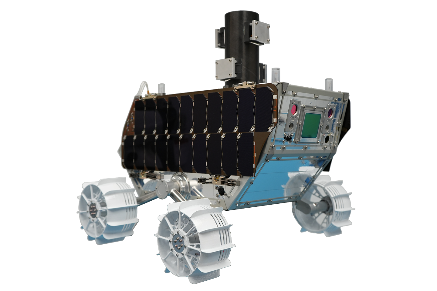 A 3D-generated illustration of the Lunar Vertex rover