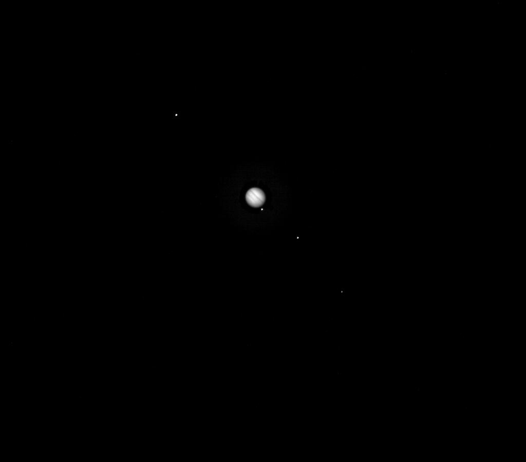 Image of Jupiter and several of its moons