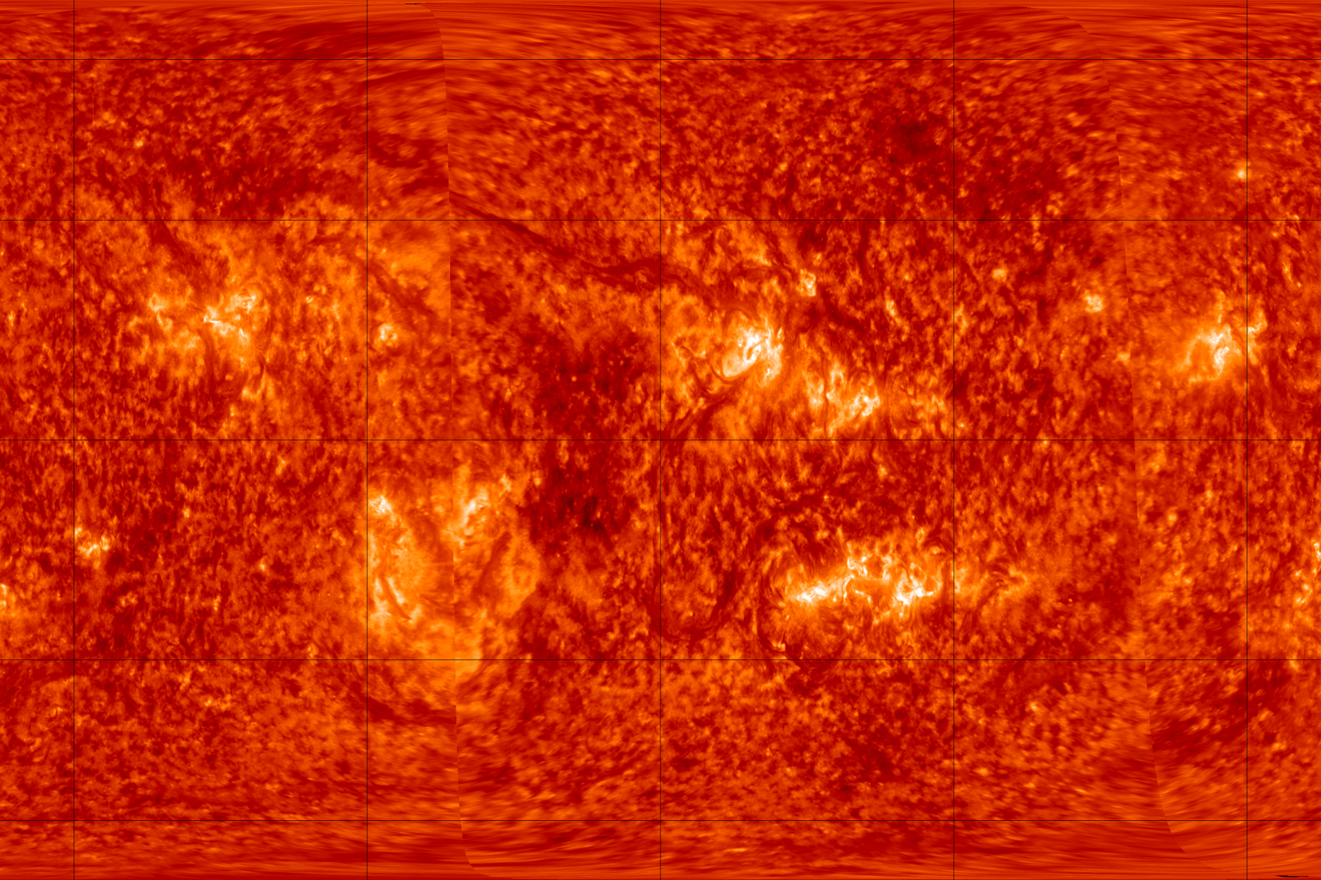 •	Full Sun map of the solar corona at roughly 144,000 F (80,000 C) acquired simultaneously by the two STEREO EUV imagers. Before STEREO, this capability was available for Earth observations only.