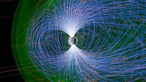Data analysis image of Earth's magnetosphere