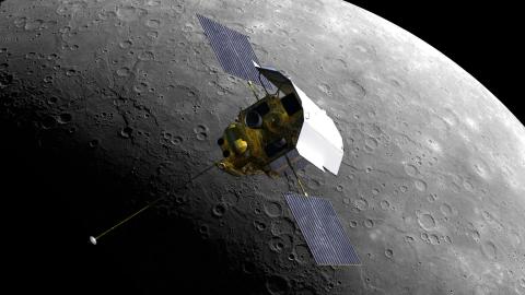 MESSENGER Spacecraft orbiting Mercury