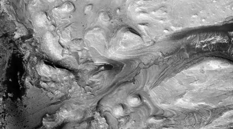 Featured photo for Large-Scale Liquid Water Existed on Mars Much Longer Than Suspected