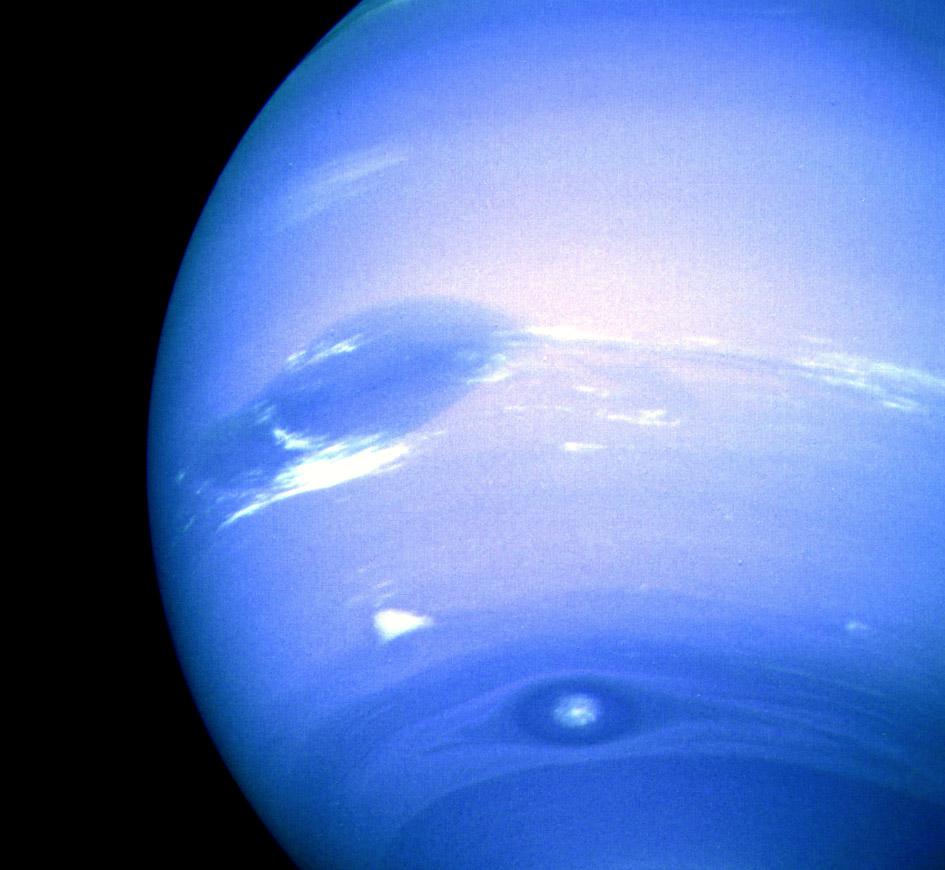 Image of storms on Neptune